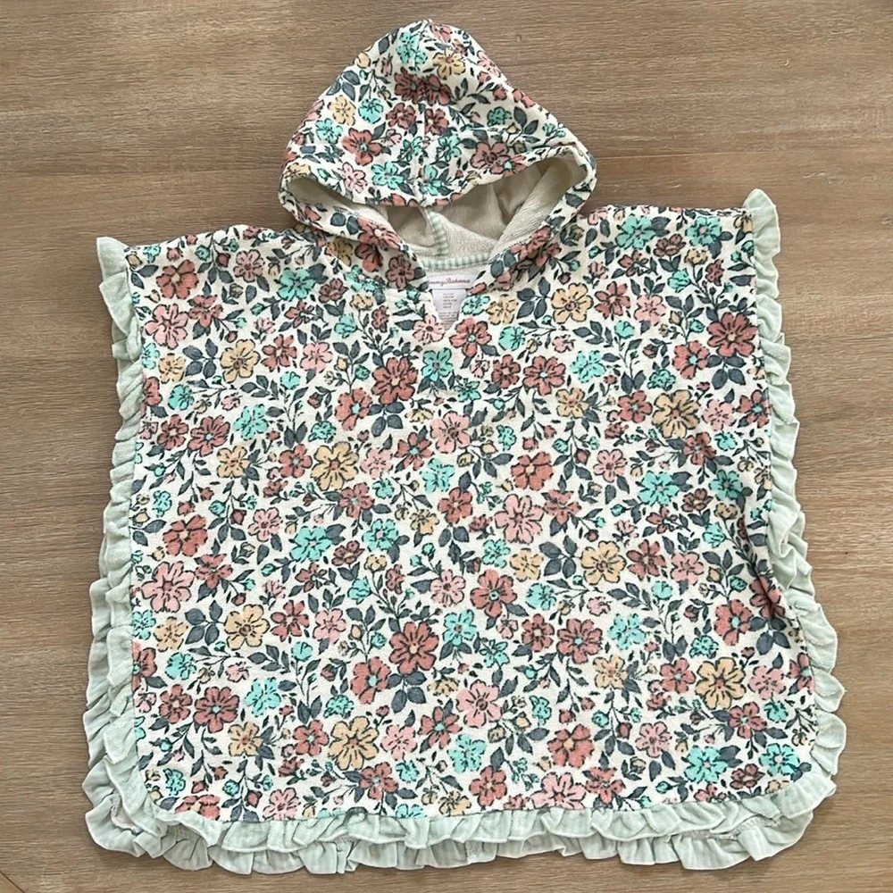 Tommy Bahama Baby Girl Floral Hooded Towel Coverup 18 months